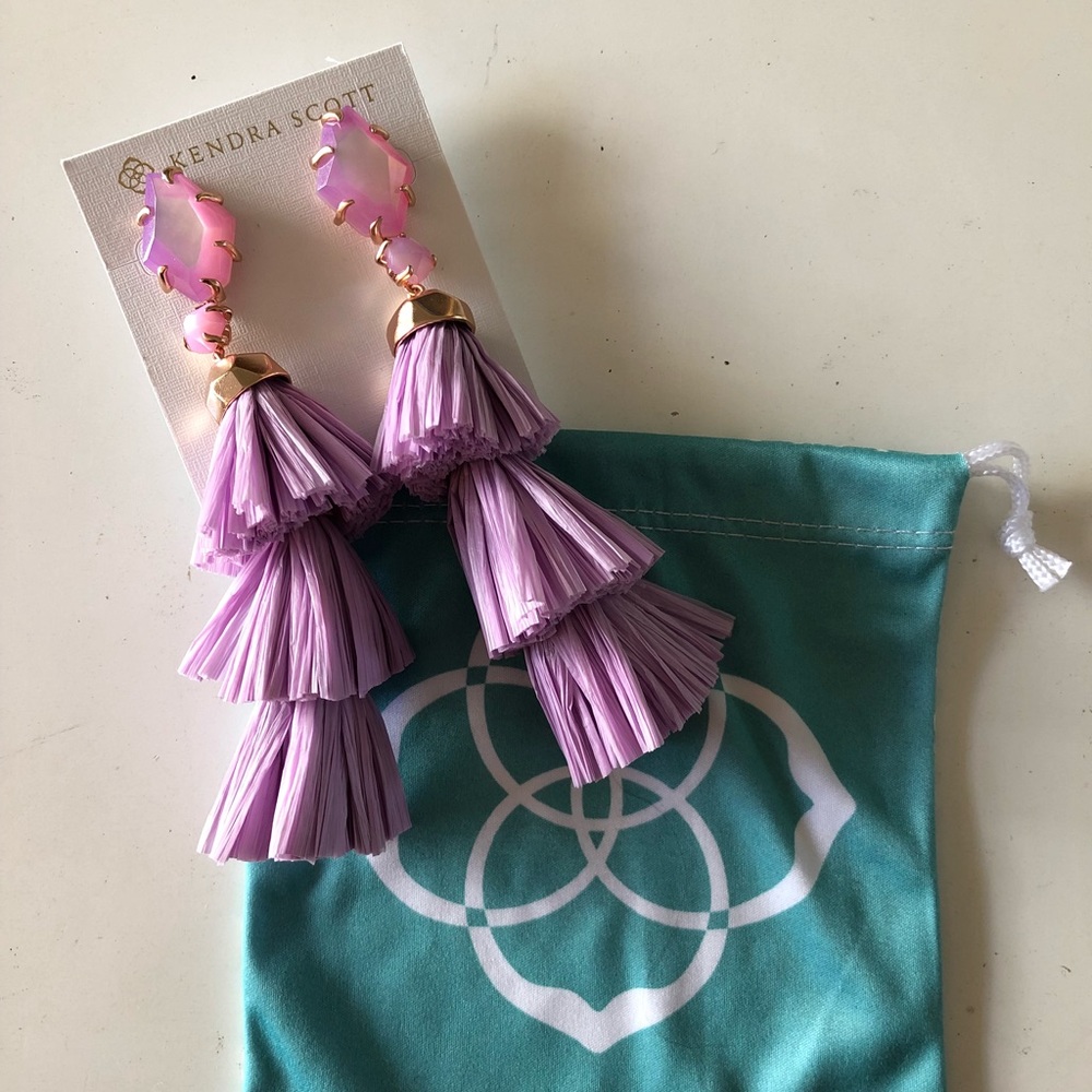 Kendra Scott Denise Earrings - Gold/Pink